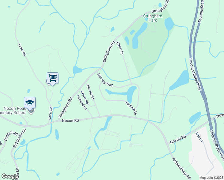 map of restaurants, bars, coffee shops, grocery stores, and more near 67 Memory Trail in Lagrangeville