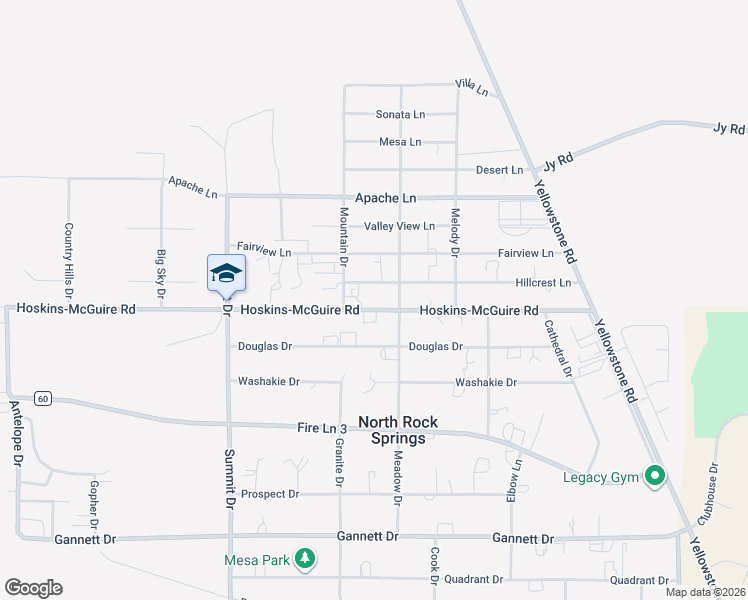 map of restaurants, bars, coffee shops, grocery stores, and more near 359 Hoskins-McGuire Road in Rock Springs