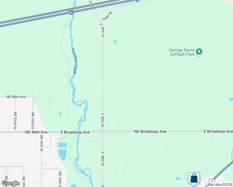 map of restaurants, bars, coffee shops, grocery stores, and more near 4829 East 38th Street in Des Moines