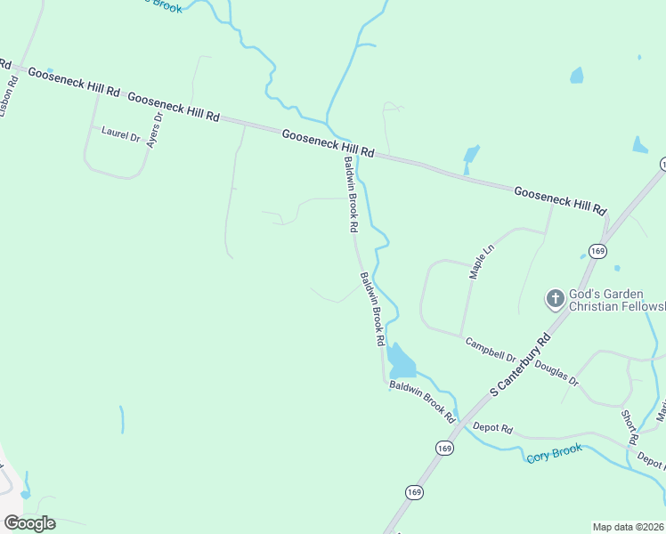 map of restaurants, bars, coffee shops, grocery stores, and more near 74 Baldwin Brook Road in Canterbury