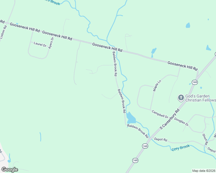 map of restaurants, bars, coffee shops, grocery stores, and more near 74 Baldwin Brook Road in Canterbury