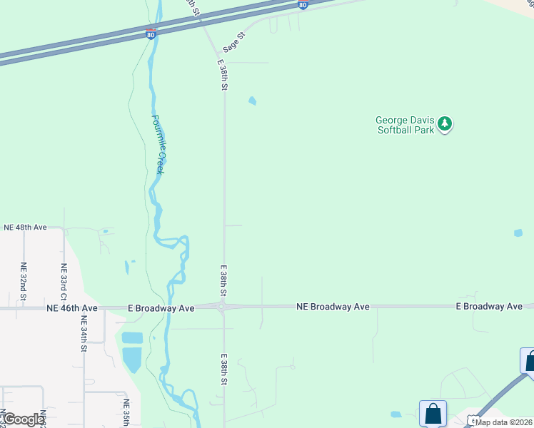 map of restaurants, bars, coffee shops, grocery stores, and more near 4829 East 38th Street in Des Moines