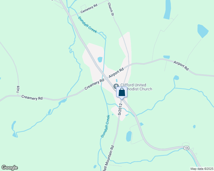 map of restaurants, bars, coffee shops, grocery stores, and more near 1577 Pennsylvania 106 in Susquehanna County