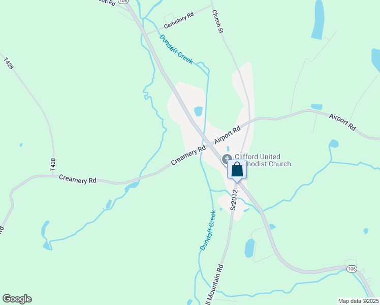 map of restaurants, bars, coffee shops, grocery stores, and more near 1705 Creamery Road in Susquehanna County