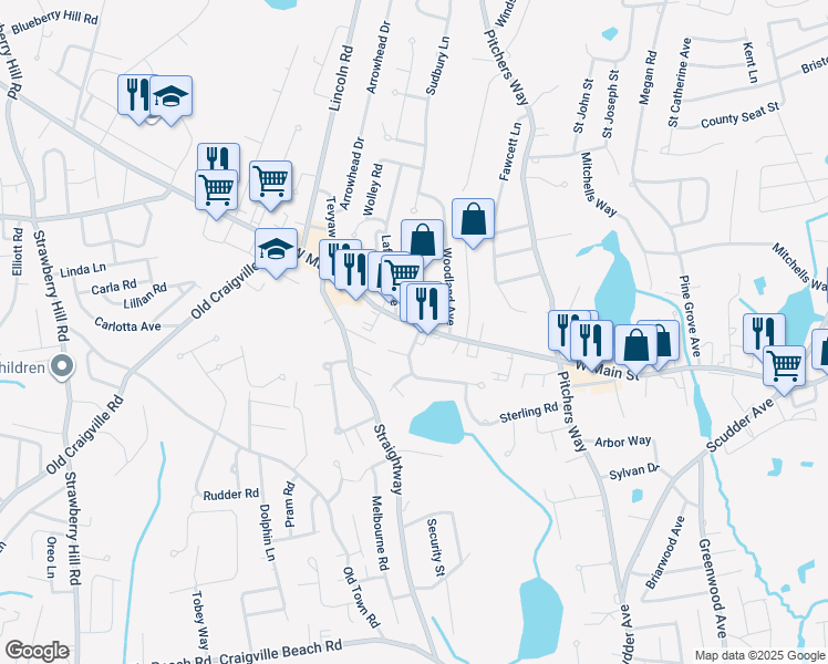map of restaurants, bars, coffee shops, grocery stores, and more near 6 Suomi Road in Barnstable