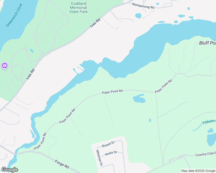 map of restaurants, bars, coffee shops, grocery stores, and more near 27 Pojac Point Road in North Kingstown