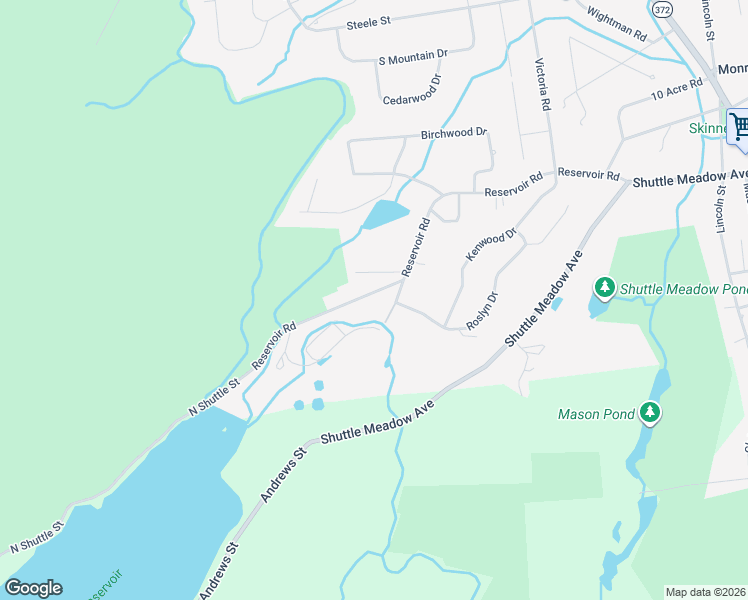 map of restaurants, bars, coffee shops, grocery stores, and more near 378 Reservoir Road in New Britain