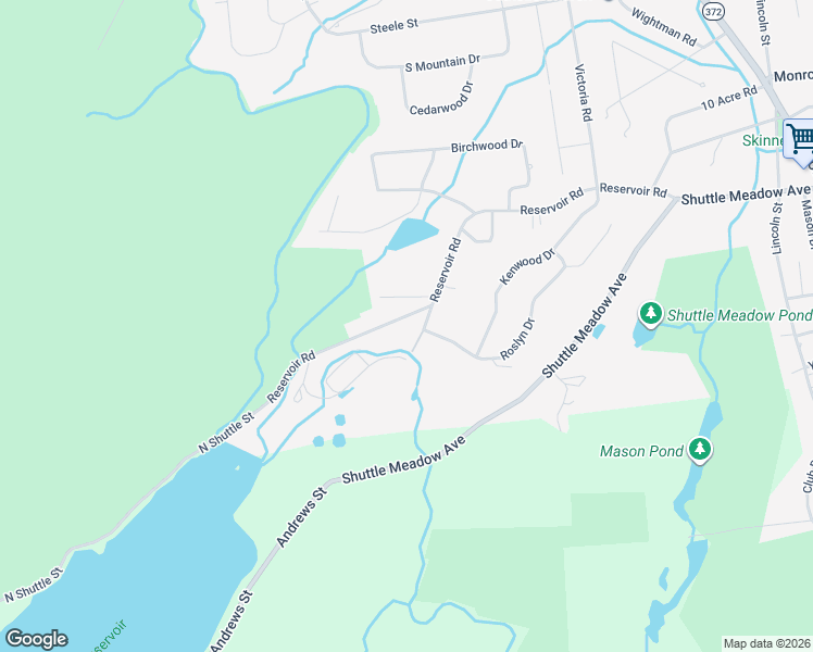 map of restaurants, bars, coffee shops, grocery stores, and more near 378 Reservoir Road in New Britain