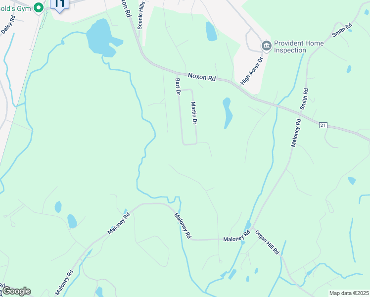 map of restaurants, bars, coffee shops, grocery stores, and more near 174 Bart Drive in Poughkeepsie