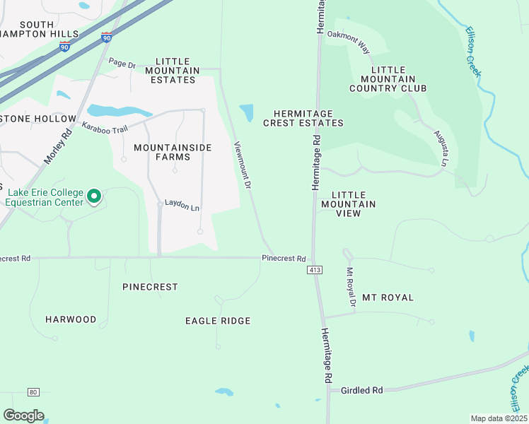 map of restaurants, bars, coffee shops, grocery stores, and more near 8129 Viewmount Drive in Painesville