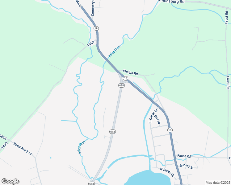 map of restaurants, bars, coffee shops, grocery stores, and more near 13373 Pennsylvania 618 in Conneaut Lake