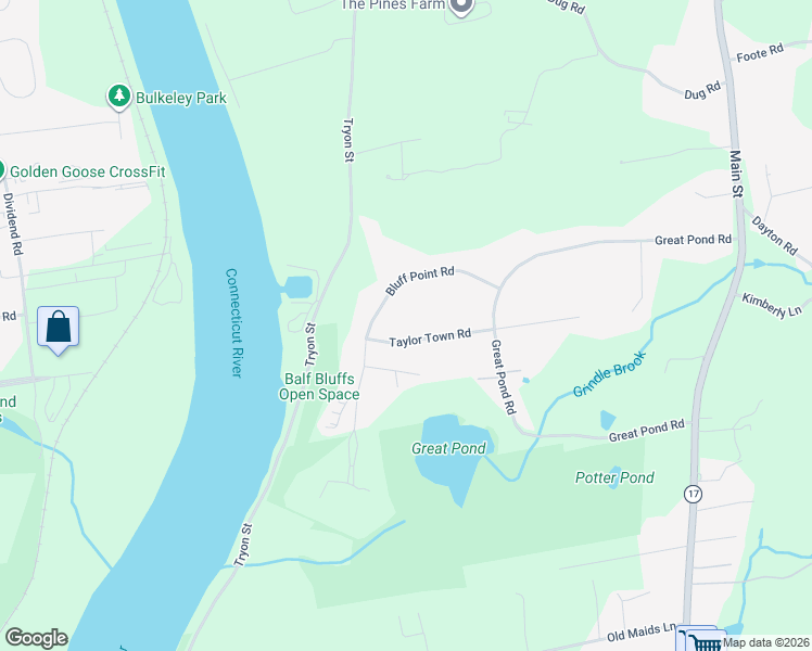 map of restaurants, bars, coffee shops, grocery stores, and more near 65 Taylor Town Road in Glastonbury