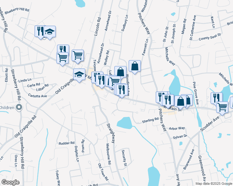 map of restaurants, bars, coffee shops, grocery stores, and more near 6 Suomi Road in Barnstable