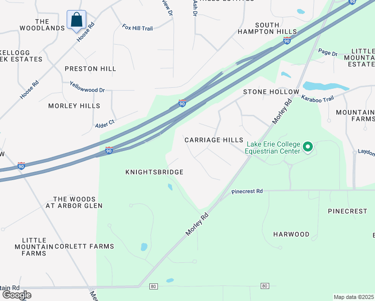 map of restaurants, bars, coffee shops, grocery stores, and more near 8112 South Chariot Street in Mentor