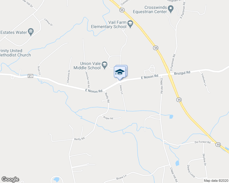 map of restaurants, bars, coffee shops, grocery stores, and more near 1648 East Noxon Road in Lagrangeville