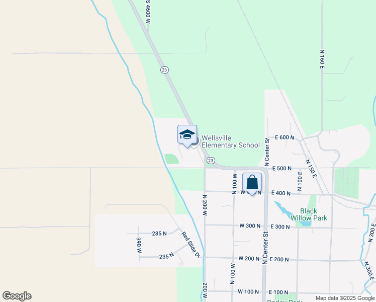 map of restaurants, bars, coffee shops, grocery stores, and more near 4481 Utah 23 in Wellsville