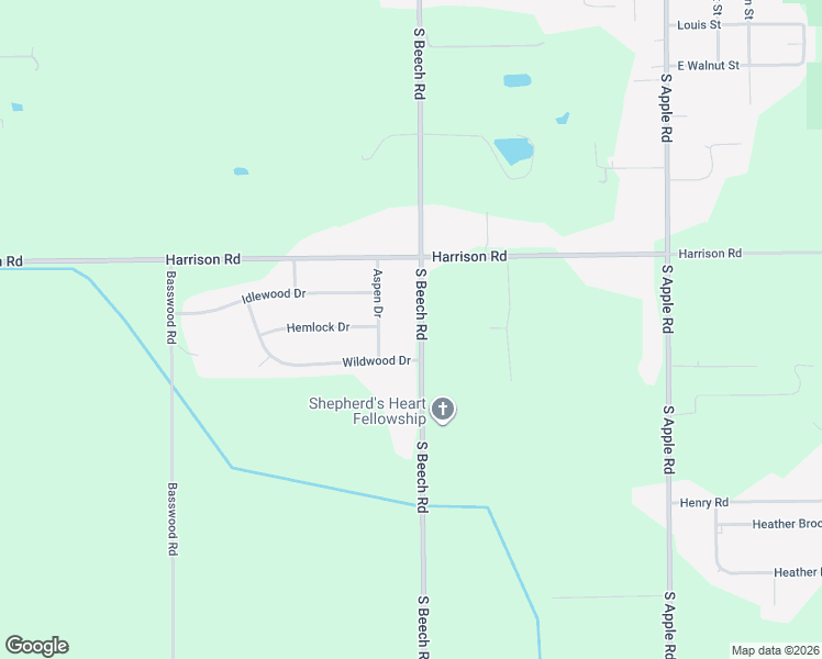 map of restaurants, bars, coffee shops, grocery stores, and more near 58001-58187 S Beech Rd in Osceola