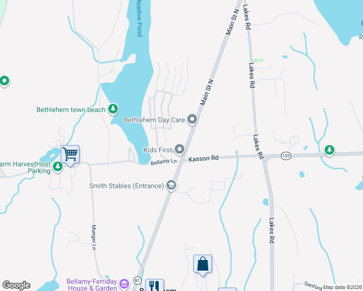 map of restaurants, bars, coffee shops, grocery stores, and more near 171 Main Street North in Bethlehem