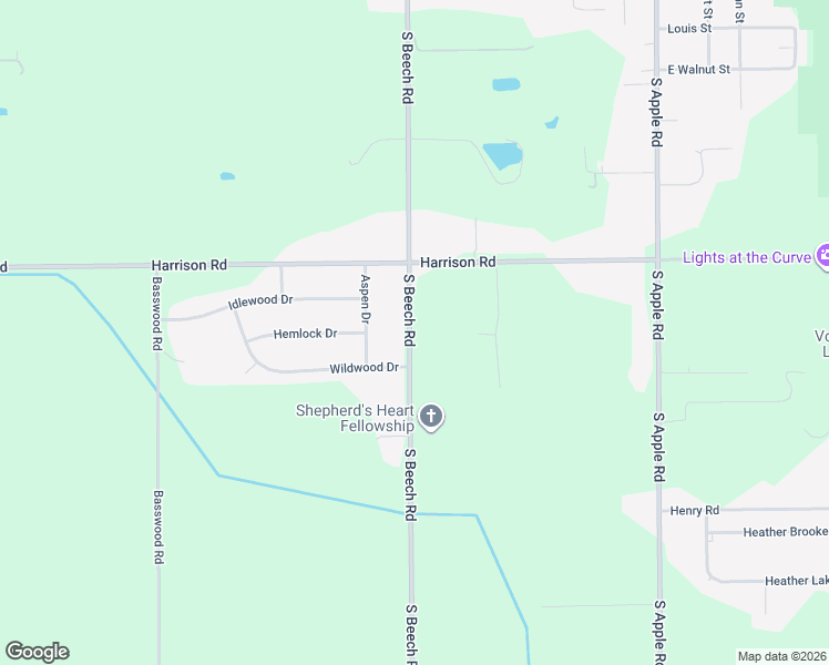 map of restaurants, bars, coffee shops, grocery stores, and more near 58001-58187 S Beech Rd in Osceola