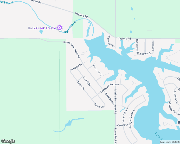 map of restaurants, bars, coffee shops, grocery stores, and more near 504 Eagle Point in Roaming Shores