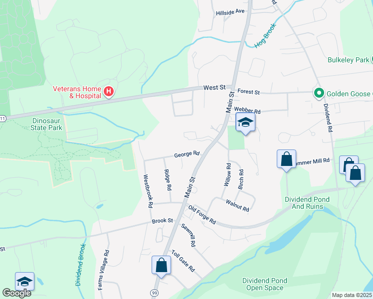 map of restaurants, bars, coffee shops, grocery stores, and more near 35 George Road in Rocky Hill