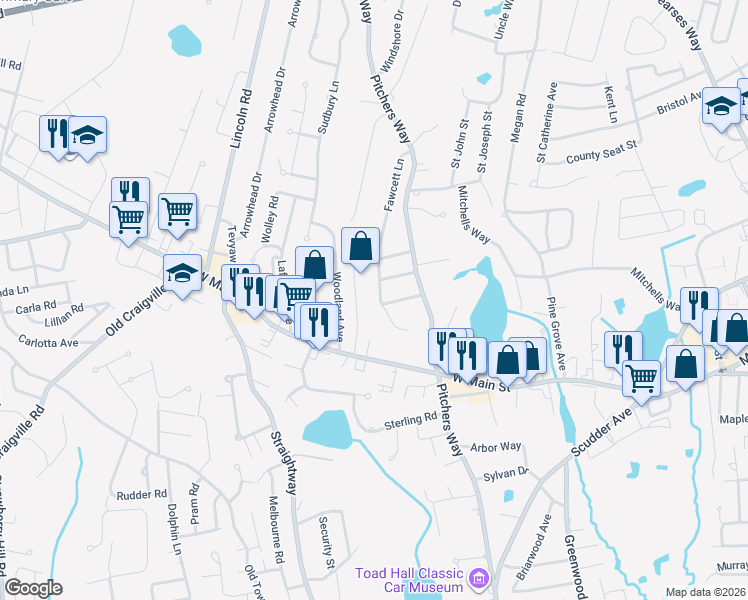map of restaurants, bars, coffee shops, grocery stores, and more near 81 Fawcett Lane in Barnstable