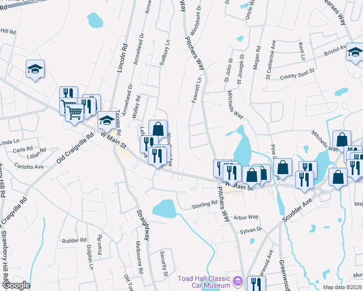 map of restaurants, bars, coffee shops, grocery stores, and more near 81 Fawcett Lane in Barnstable