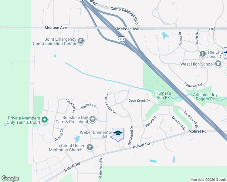 map of restaurants, bars, coffee shops, grocery stores, and more near 1077 Prairie Grass Lane in Iowa City