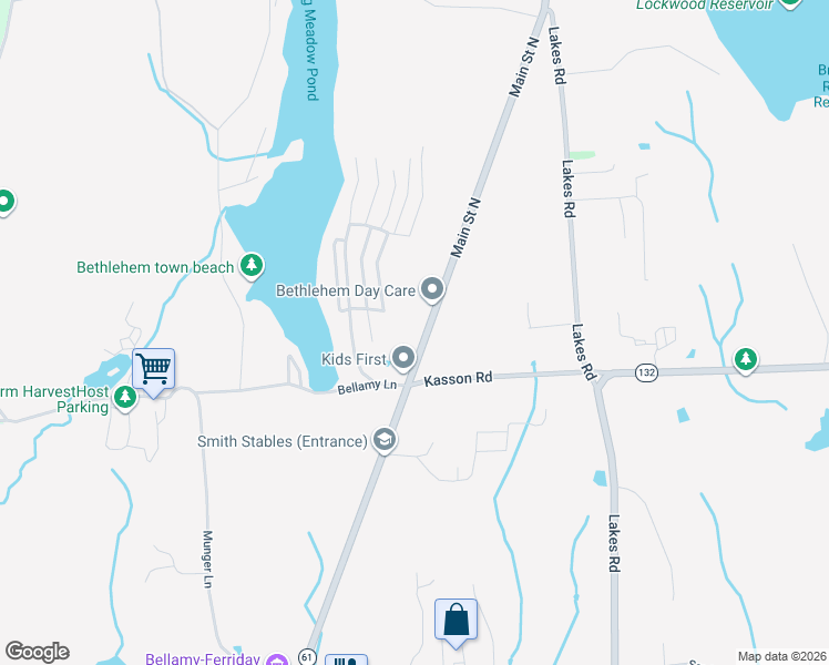 map of restaurants, bars, coffee shops, grocery stores, and more near 171 Main Street North in Bethlehem