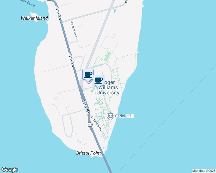 map of restaurants, bars, coffee shops, grocery stores, and more near 1 Old Ferry Road in Bristol