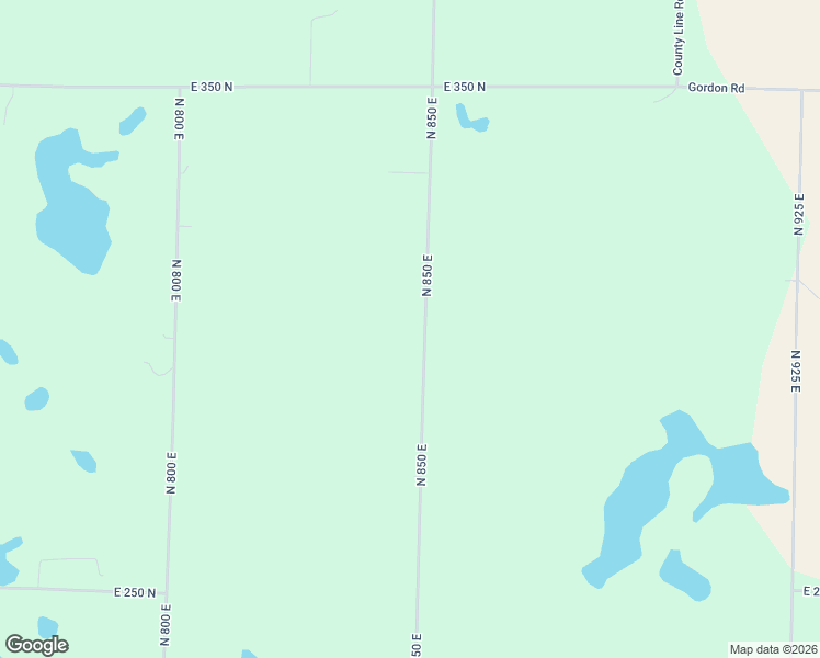 map of restaurants, bars, coffee shops, grocery stores, and more near 3066 North 850 East in Rolling Prairie