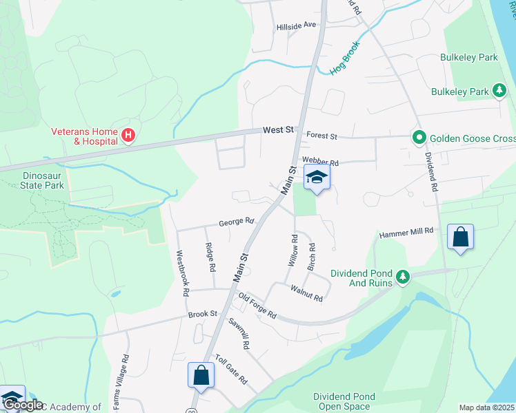 map of restaurants, bars, coffee shops, grocery stores, and more near 27 Locust Circle in Rocky Hill