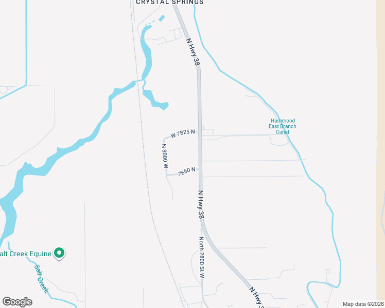 map of restaurants, bars, coffee shops, grocery stores, and more near 7755 North Highway 38 in Honeyville