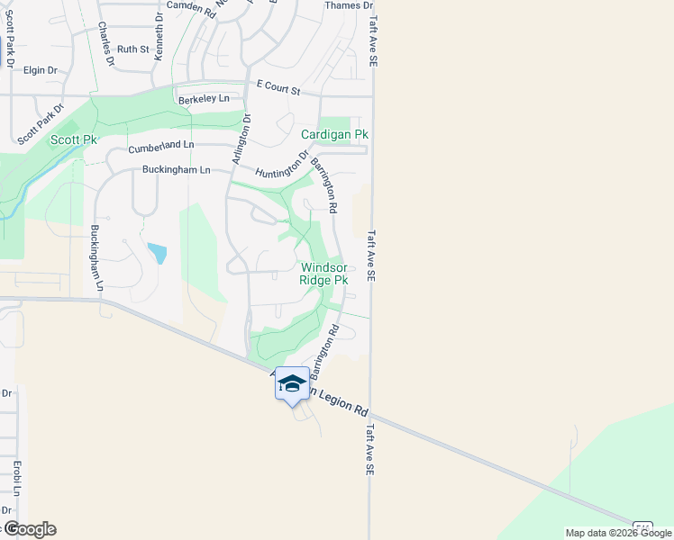 map of restaurants, bars, coffee shops, grocery stores, and more near 913 Barrington Road in Iowa City