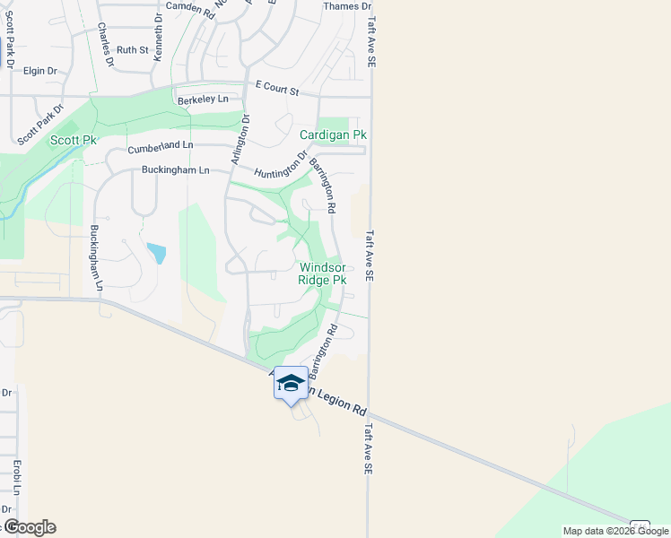 map of restaurants, bars, coffee shops, grocery stores, and more near 913 Barrington Road in Iowa City