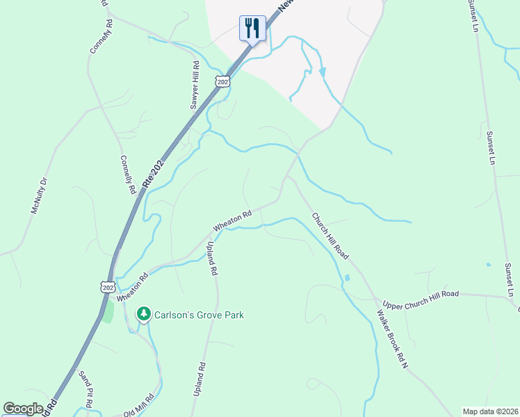 map of restaurants, bars, coffee shops, grocery stores, and more near 48 Wheaton Road in New Milford