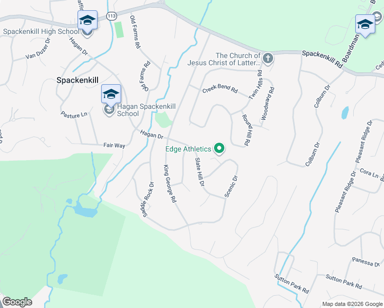 map of restaurants, bars, coffee shops, grocery stores, and more near 11 Slate Hill Drive in Poughkeepsie