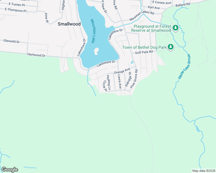 map of restaurants, bars, coffee shops, grocery stores, and more near 53 Hunting Lane in Smallwood
