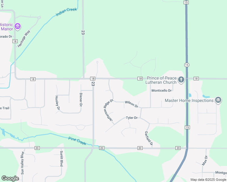 map of restaurants, bars, coffee shops, grocery stores, and more near 58094 Jefferson Ridge Drive in Goshen