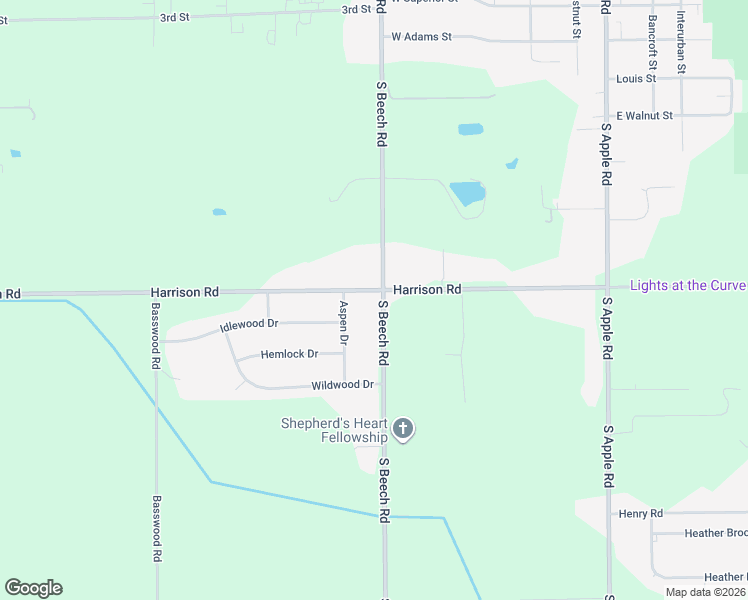 map of restaurants, bars, coffee shops, grocery stores, and more near 58001 South Beech Road in Osceola