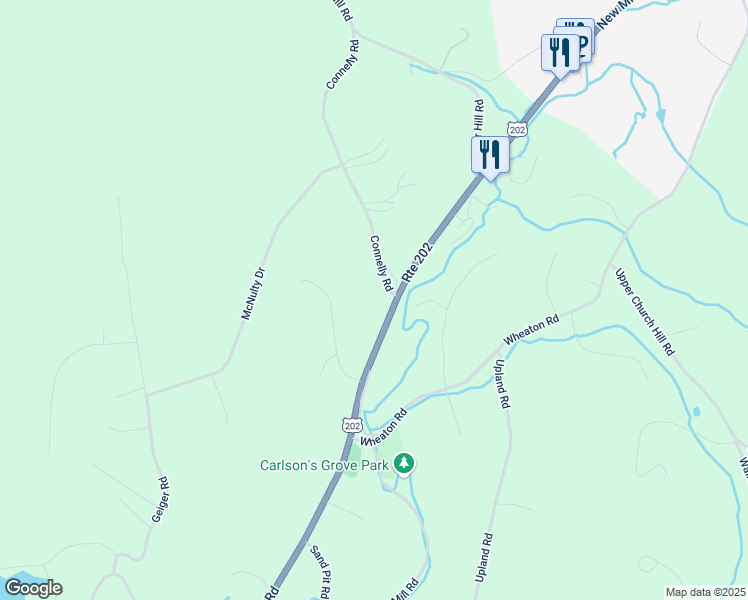 map of restaurants, bars, coffee shops, grocery stores, and more near 485 Litchfield Road in New Milford