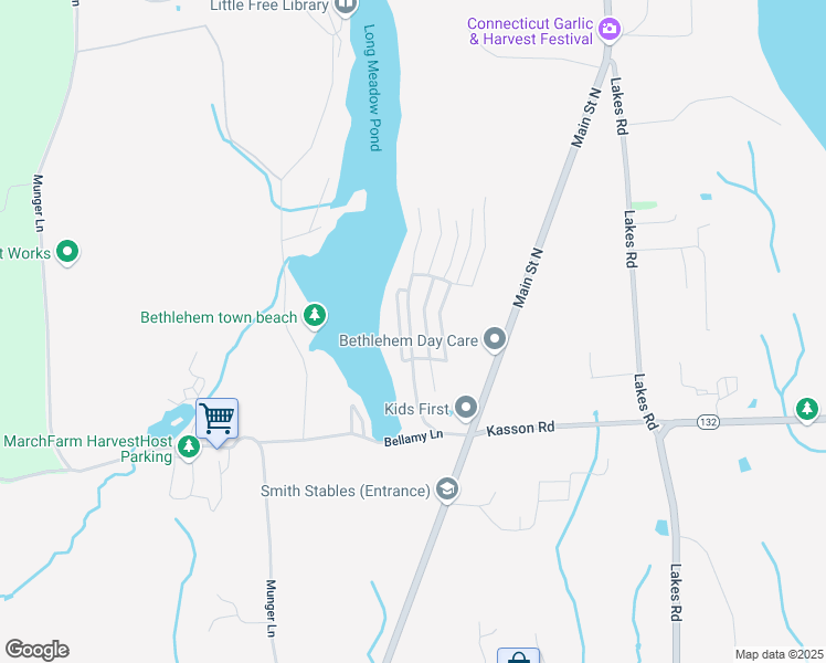 map of restaurants, bars, coffee shops, grocery stores, and more near 51 Kasson Ave in Bethlehem