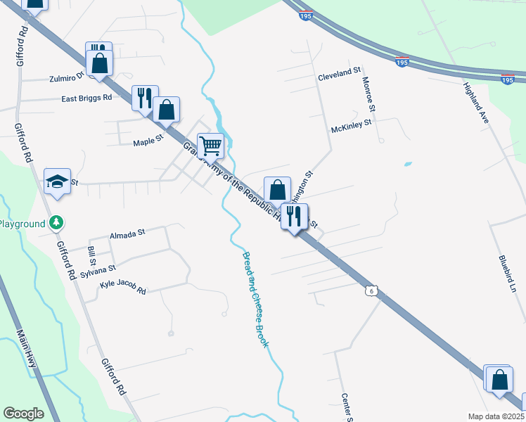 map of restaurants, bars, coffee shops, grocery stores, and more near 843 State Road in Westport
