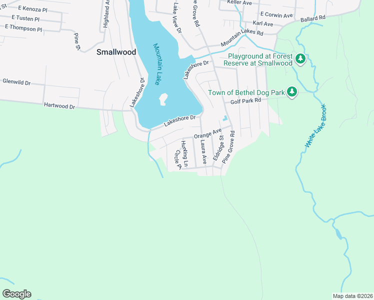map of restaurants, bars, coffee shops, grocery stores, and more near 53 Hunting Lane in Smallwood