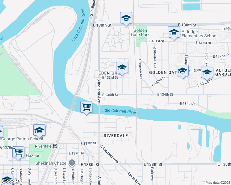 map of restaurants, bars, coffee shops, grocery stores, and more near 314 East 134th Street in Chicago