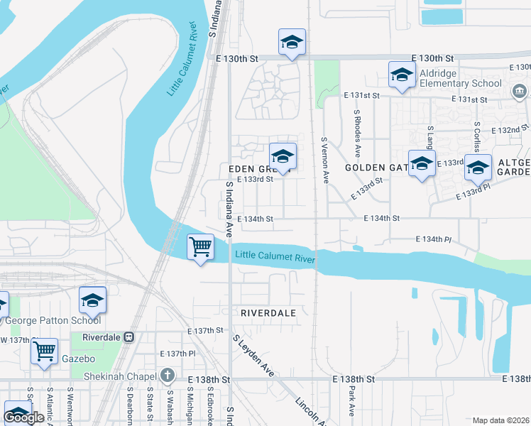 map of restaurants, bars, coffee shops, grocery stores, and more near 314 East 134th Street in Chicago
