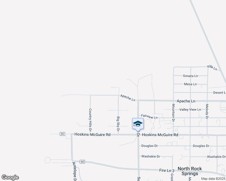 map of restaurants, bars, coffee shops, grocery stores, and more near 620 Apache Ln in Rock Springs