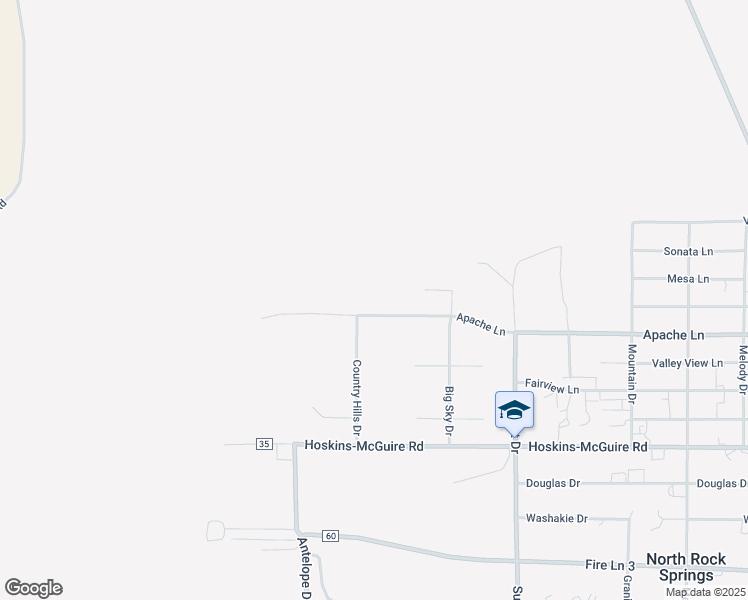 map of restaurants, bars, coffee shops, grocery stores, and more near 620 Apache Lane in Rock Springs