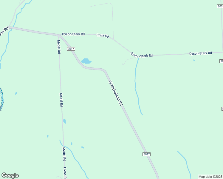 map of restaurants, bars, coffee shops, grocery stores, and more near 3026 West Nicholson Road in Factoryville