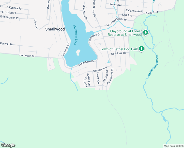 map of restaurants, bars, coffee shops, grocery stores, and more near 53 Hunting Lane in Smallwood